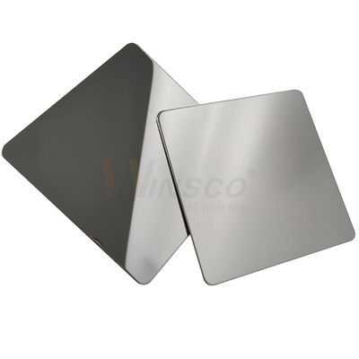 calidad  Ornamental Super Mirror Stainless Steel Sheet 201 304 316 Grade With Silver PVD Color fábrica