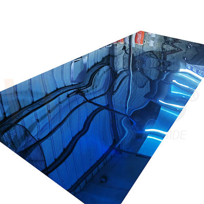 calidad  304 304L Grade Blue Colored Mirror Surface Stainless Steel Sheet 4FTX8FT fábrica