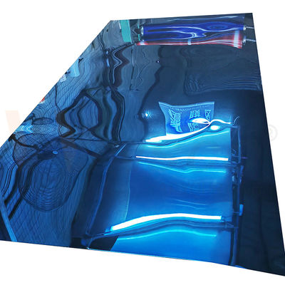 calidad  Mirror Surface Blue Color Stainless Steel Sheet 1250mmx2500mm Mill Edge 201 Grade fábrica