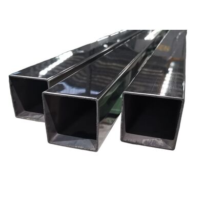 calidad  600G Mirror Black Stainless Steel Square Tube, 201 304 Grade Black Mirror Inox Square Pipe for Building Decoration & Railing fábrica