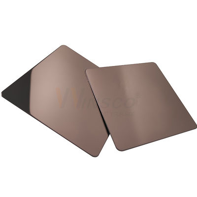 El espejo acabó a Brown para colorear AISI 201 hoja de metal de acero inoxidable 304 316