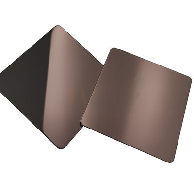 El espejo acabó a Brown para colorear AISI 201 hoja de metal de acero inoxidable 304 316