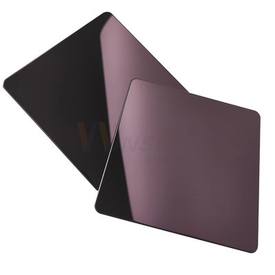 AISI Rose Gold 5x10 laminó 201 la chapa inoxidable del espejo de la placa de acero 8k