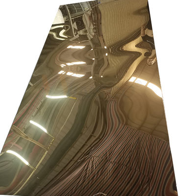 El espejo de acero inoxidable del oro 304 del titanio acaba 1219m m para la decoración