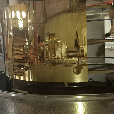 El espejo de acero inoxidable del oro 304 del titanio acaba 1219m m para la decoración
