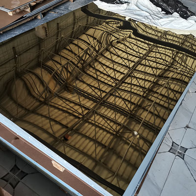 El espejo de acero inoxidable del oro 304 del titanio acaba 1219m m para la decoración