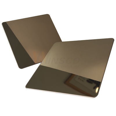 AISI 201 304 316 Champagne Gold Stainless Steel Sheet con final estupendo del espejo