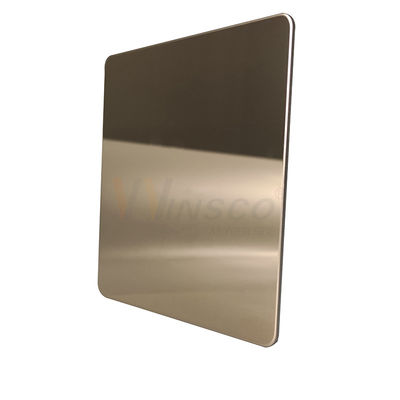 AISI 201 304 316 Champagne Gold Stainless Steel Sheet con final estupendo del espejo
