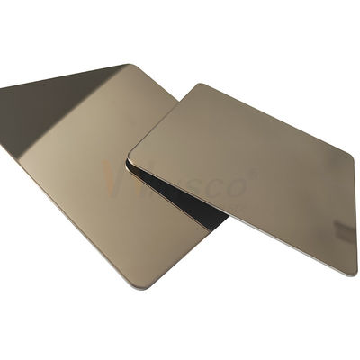 AISI 201 304 316 Champagne Gold Stainless Steel Sheet con final estupendo del espejo