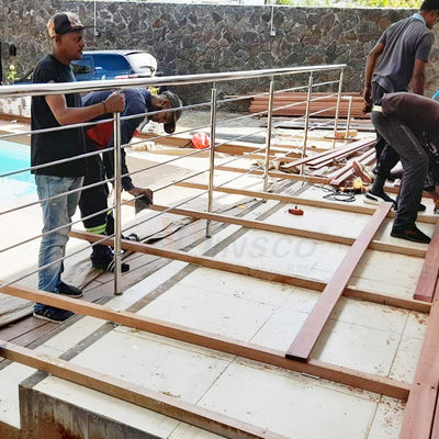 El espejo acabó el acero inoxidable Inox AISI 201 la verja casera de la escalera 304 316