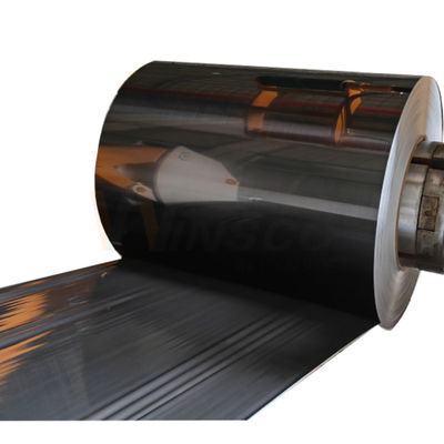 Espejo estupendo de acero inoxidable en frío de doblez 201 del titanio del negro de la bobina 8K 304 316