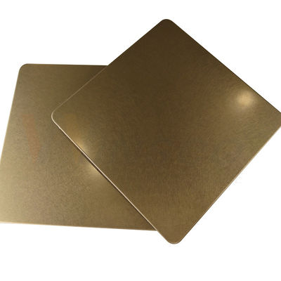 hoja de acero inoxidable decorativa Champagne Gold Vibration Finish de 1219m m 201 304 316