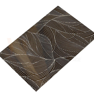Ninguna hoja Champagne Etched Finished de Burr Mirror Gold Stainless Steel