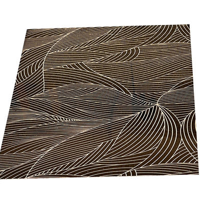 Ninguna hoja Champagne Etched Finished de Burr Mirror Gold Stainless Steel