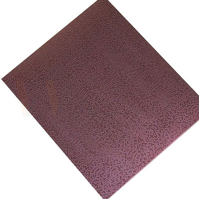 la hoja de acero inoxidable decorativa Rose Red Stone Pattern Etched de 1500mmx300m m acabó