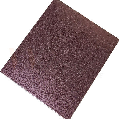 la hoja de acero inoxidable decorativa Rose Red Stone Pattern Etched de 1500mmx300m m acabó