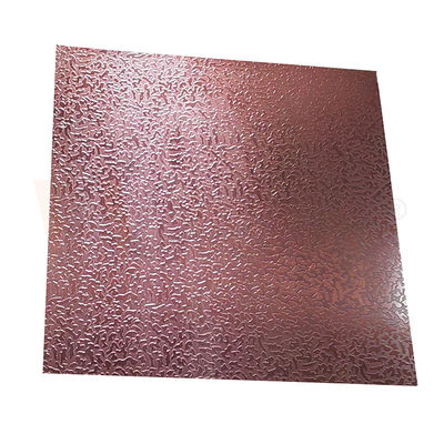 la hoja de acero inoxidable decorativa Rose Red Stone Pattern Etched de 1500mmx300m m acabó