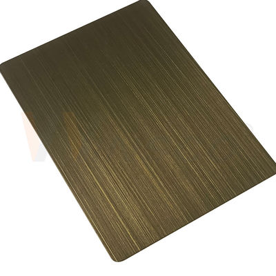 316 la mano inoxidable decorativa de la hoja de acero 3m m ennegreció el bronce verde cepillado