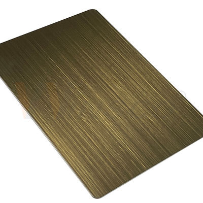 316 la mano inoxidable decorativa de la hoja de acero 3m m ennegreció el bronce verde cepillado