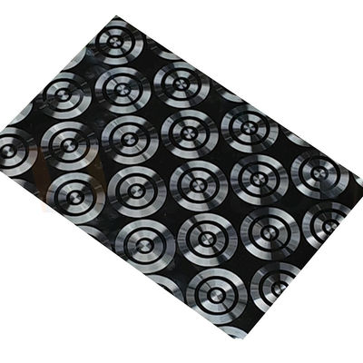 AISI 201 CD 304 316 que pule la hoja de acero inoxidable ornamental del laser del titanio negro 3D