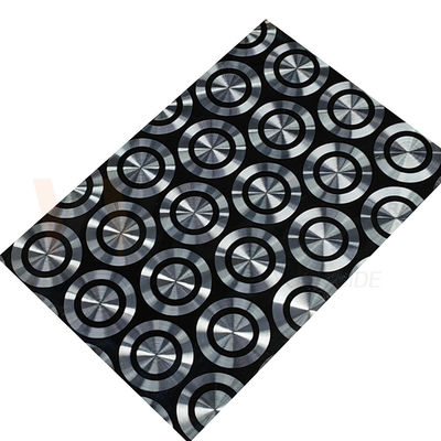 la hoja de acero inoxidable decorativa 201 304 316 laminó el polaco negro del laser del titanio 3D