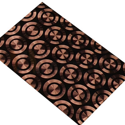 El CD del color de la chapa PVD de Rose Gold Decorative Stainless Steel que pulía el laser 3D laminó