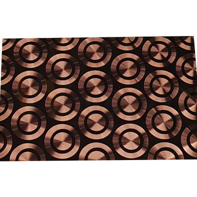El CD del color de la chapa PVD de Rose Gold Decorative Stainless Steel que pulía el laser 3D laminó