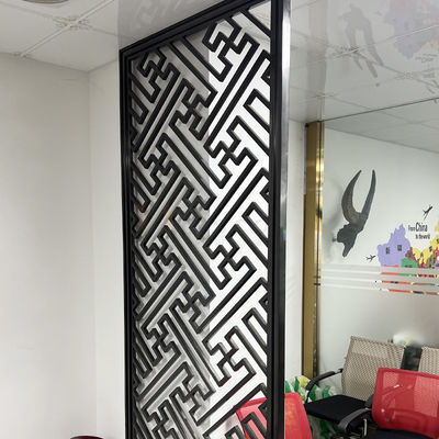 Diseño moderno de Matt Finished Stainless Steel Screen de la división de la pantalla negra del tabique