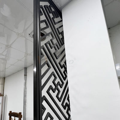 Diseño moderno de Matt Finished Stainless Steel Screen de la división de la pantalla negra del tabique