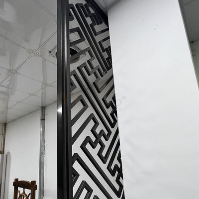 Diseño moderno de Matt Finished Stainless Steel Screen de la división de la pantalla negra del tabique