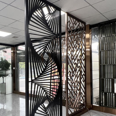 División de gama alta de Art Stainless Steel Divider Screen de la pared para el diseño del dormitorio