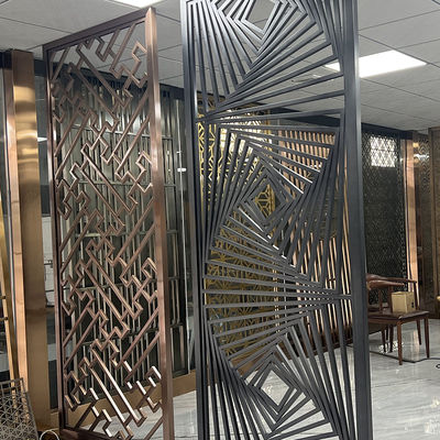 División de gama alta de Art Stainless Steel Divider Screen de la pared para el diseño del dormitorio