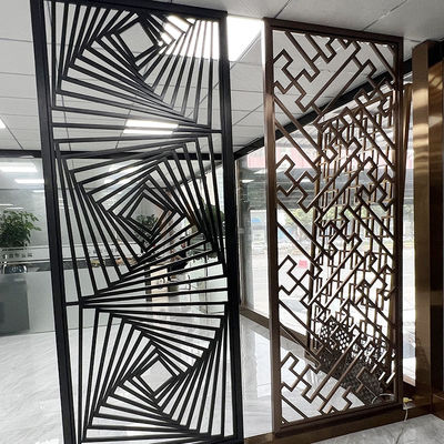 División de gama alta de Art Stainless Steel Divider Screen de la pared para el diseño del dormitorio