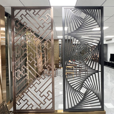 División de gama alta de Art Stainless Steel Divider Screen de la pared para el diseño del dormitorio