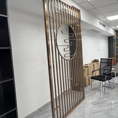 El laser de acero inoxidable decorativo de la división de la pantalla de 1250m m cortó el tabique del metal del restaurante del hotel