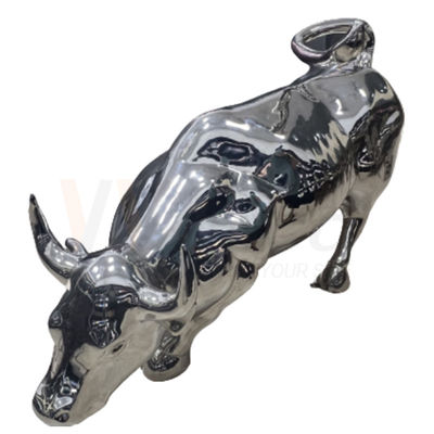 201 fabricación de metal del acero inoxidable de la escultura de la forma de la vaca 304 316 con el espejo 8k Surfcae
