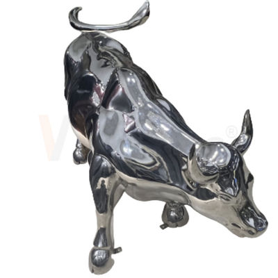 201 fabricación de metal del acero inoxidable de la escultura de la forma de la vaca 304 316 con el espejo 8k Surfcae