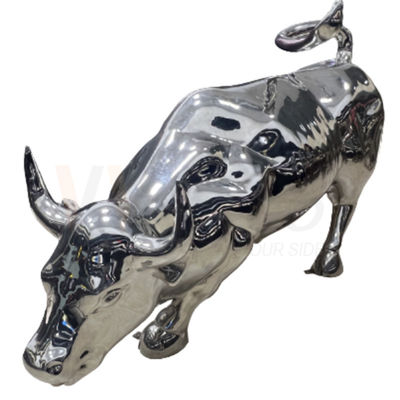 201 fabricación de metal del acero inoxidable de la escultura de la forma de la vaca 304 316 con el espejo 8k Surfcae