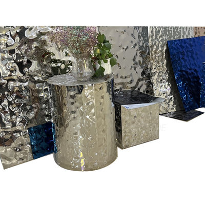arte decorativo del metal de la fabricación de la superficie de la ondulación del agua del espejo 8k