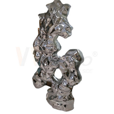 metal de acero inoxidable de la escultura de la decoración de la oficina de Finshed de la ondulación del agua de la fabricación de metal 8k