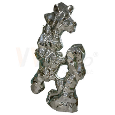 metal de acero inoxidable de la escultura de la decoración de la oficina de Finshed de la ondulación del agua de la fabricación de metal 8k