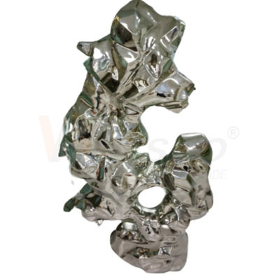 metal de acero inoxidable de la escultura de la decoración de la oficina de Finshed de la ondulación del agua de la fabricación de metal 8k