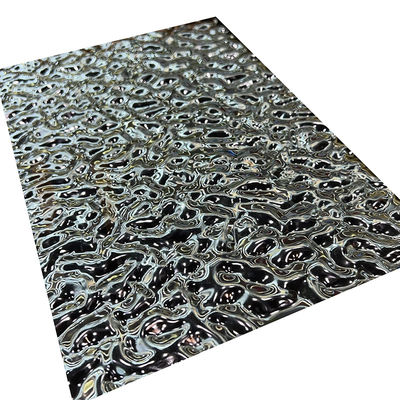 Hoja de acero inoxidable embozada de onda de agua
