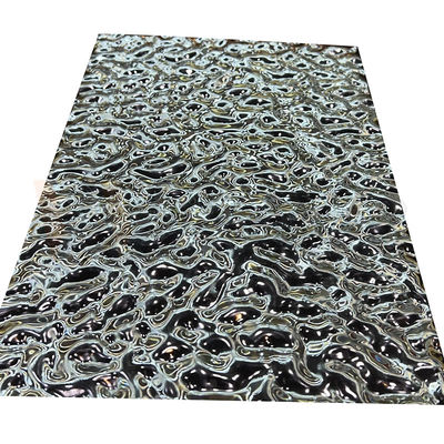 Hoja de acero inoxidable embozada de onda de agua