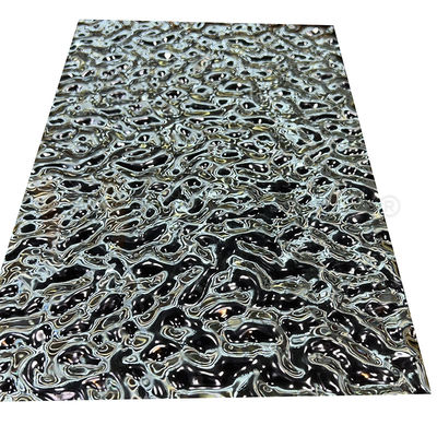 Hoja de acero inoxidable embozada de onda de agua