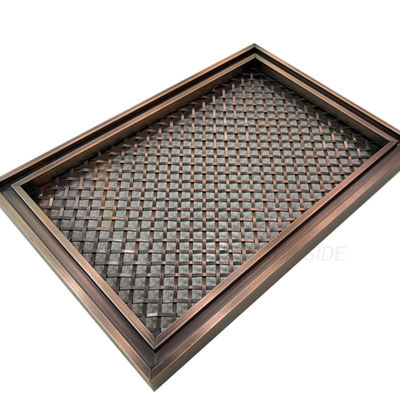 Pantalla tejida de acero inoxidable ornamental de bronce roja 201 grado 304 316