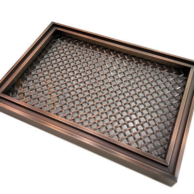 Pantalla tejida de acero inoxidable ornamental de bronce roja 201 grado 304 316