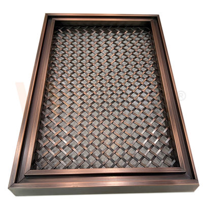 Pantalla tejida de acero inoxidable ornamental de bronce roja 201 grado 304 316