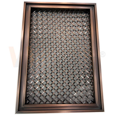 Pantalla tejida de acero inoxidable ornamental de bronce roja 201 grado 304 316
