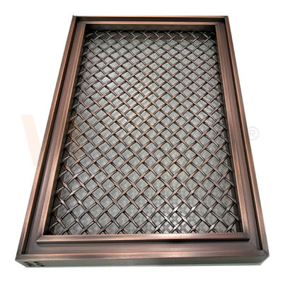 La rejilla PVD de la forma del Rhombus colorea el acero inoxidable decorativo Mesh For Home Decoration